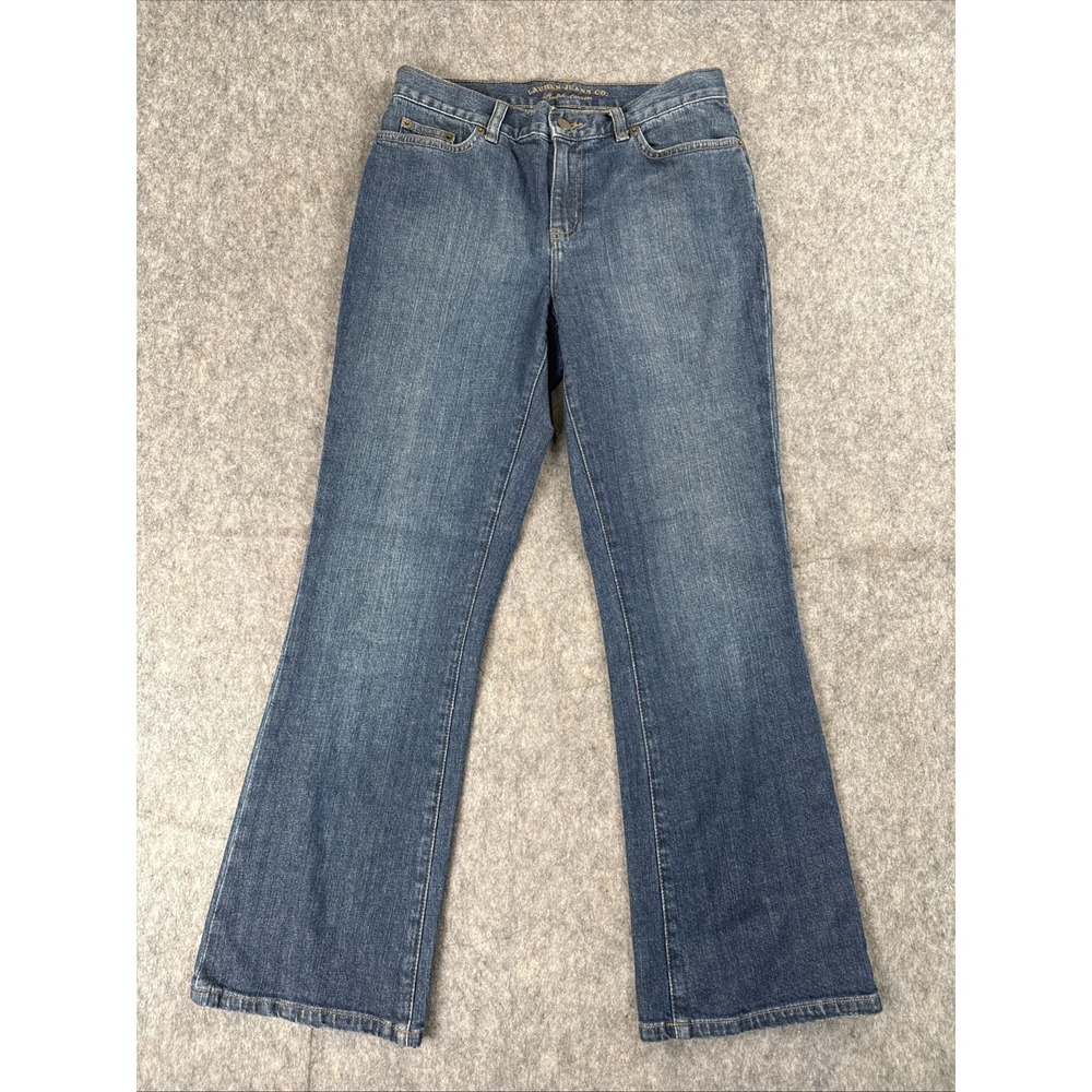 LAUREN JEANS CO. RALPH LAUREN Women's Medium Wash Denim Jeans Bootcut Size‎ 4p